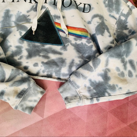๐ PINK FLOYD TIE DYE CROPPED HOODIE - Picture 5 of 8